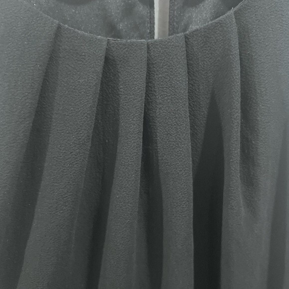 TCEC black pleated trapeze swing dress with pockets size medium - Picture 8 of 10